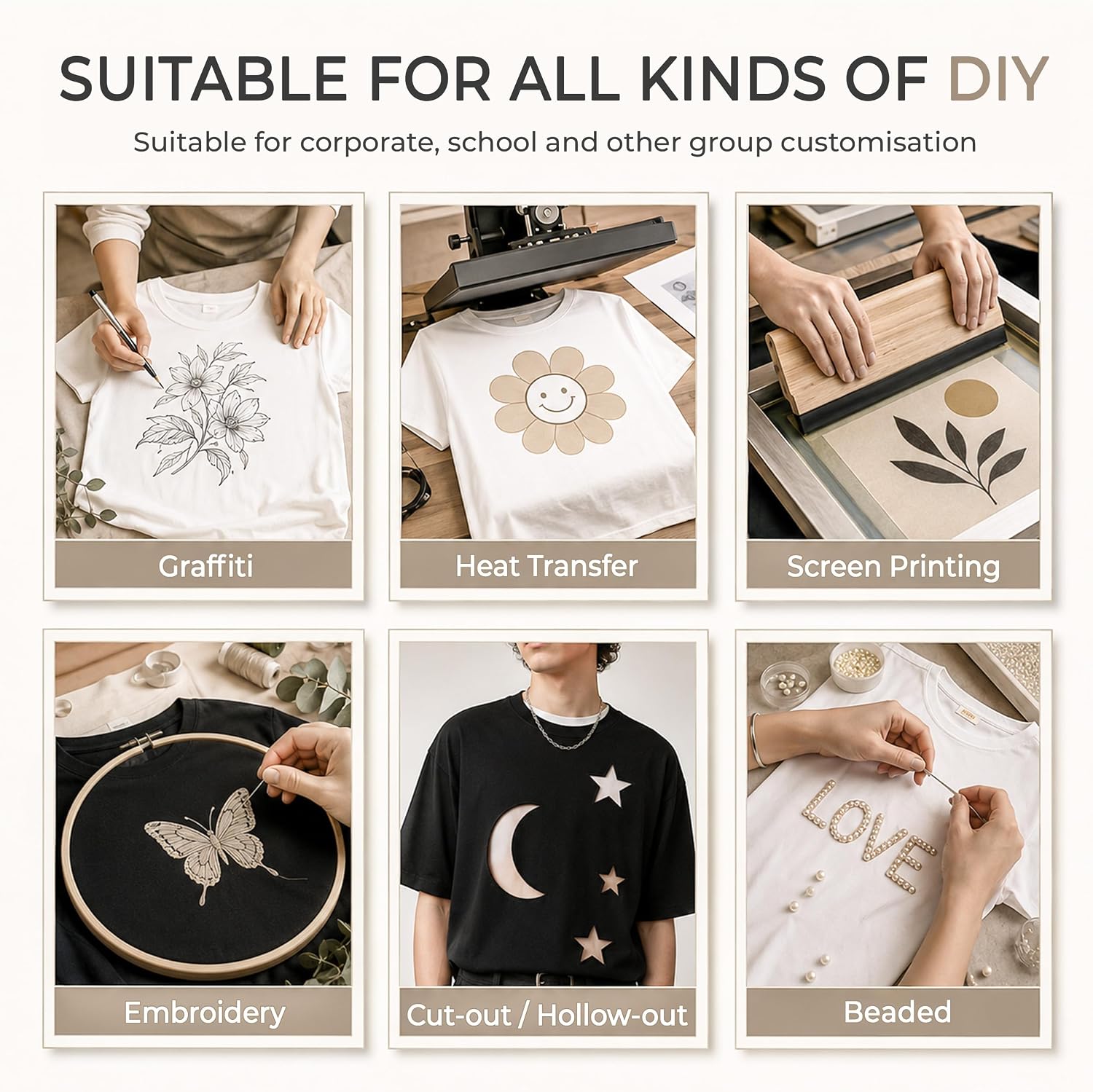 Joyclub 2 PCS Blank T Shirts Polyester Black and White Crew Neck Short Sleeve Unisex Tee for Sublimation HTV Daily Wear