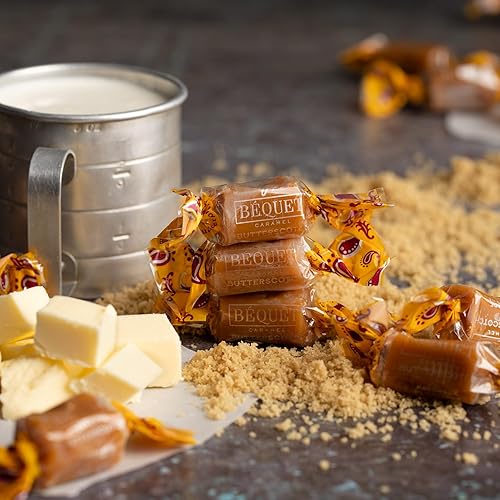 Miniatura 2 de Béquet Caramelo  Caramelo gourmet Butterscotch  Caramelo envuelto individualmente  Hecho en Montana  Kosher (Estrella D) y sin gluten  Bolsa