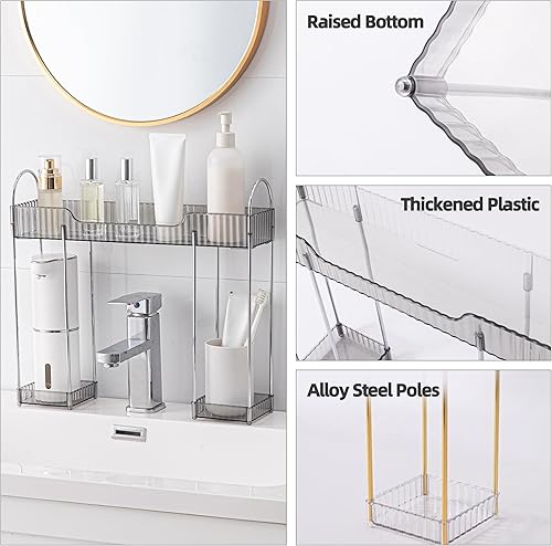 Miniatura 4 de YCIA&DONE Organizador de encimera de baño sobre el grifo, organizador estrecho sobre el fregadero, organizador de encimera montado en la mesa sobre