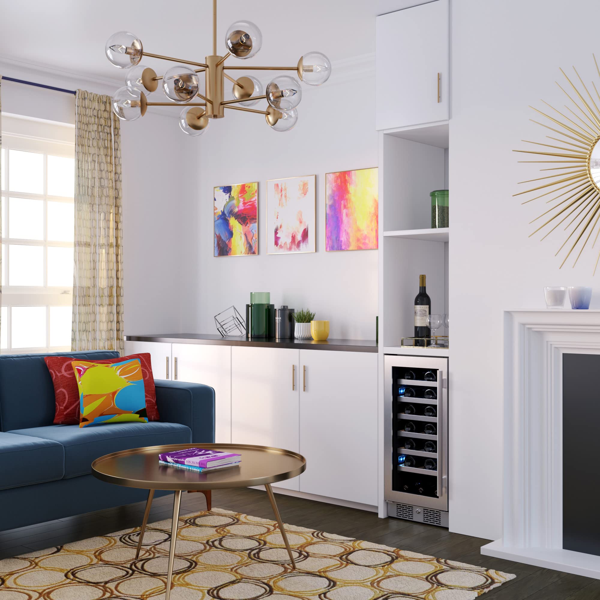Avallon Awc152szlh 15 Inch Wide 27 Bottle Capacity Single Zone Wine Cooler With Left Swing Door on Fridge.com - View 6