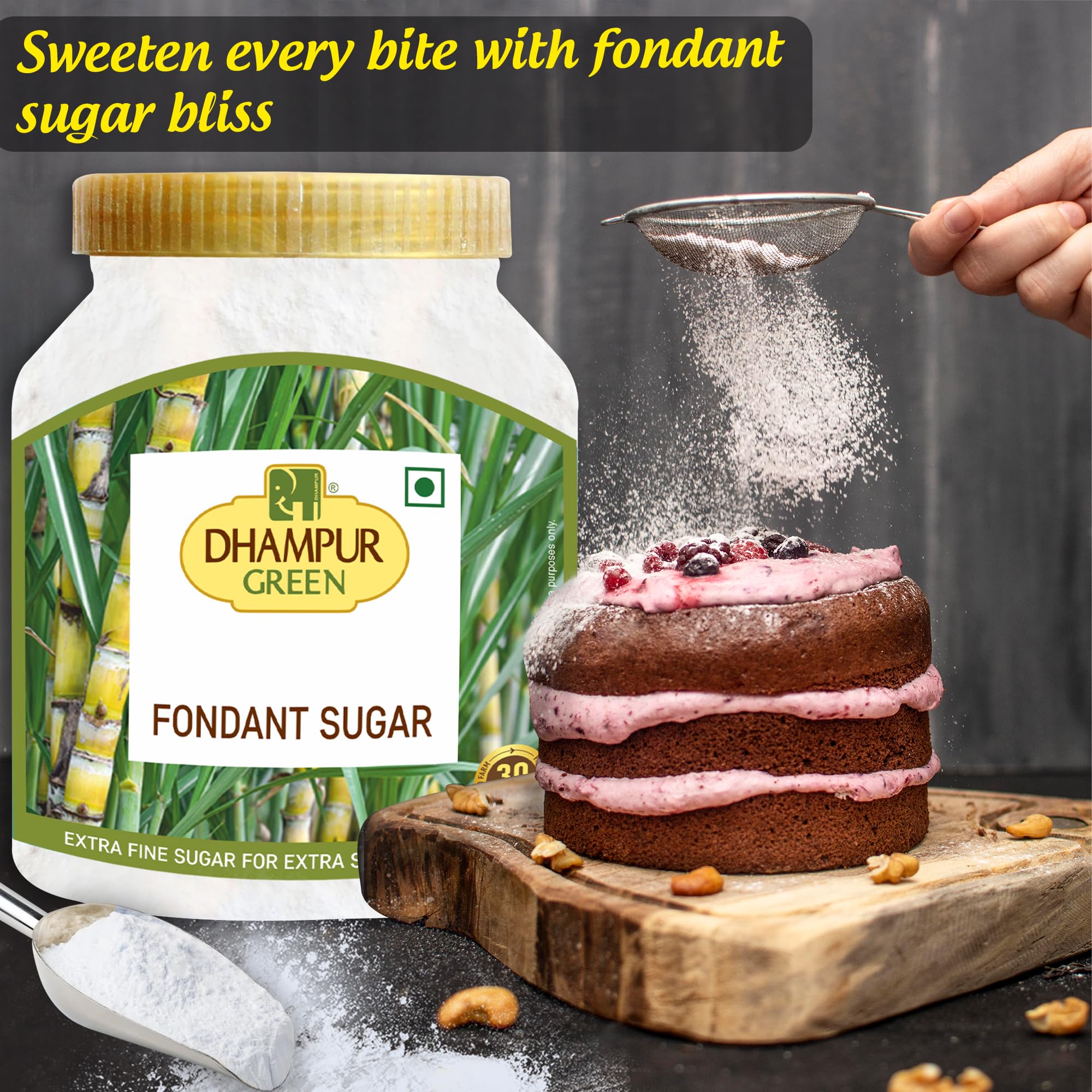 Dhampure Speciality Dhampurgreen Fondant Sugar,1.6Kg(800Gx2)|Baking Sugar|For Cake Pastry&Decoration - Image 6 thumbnail