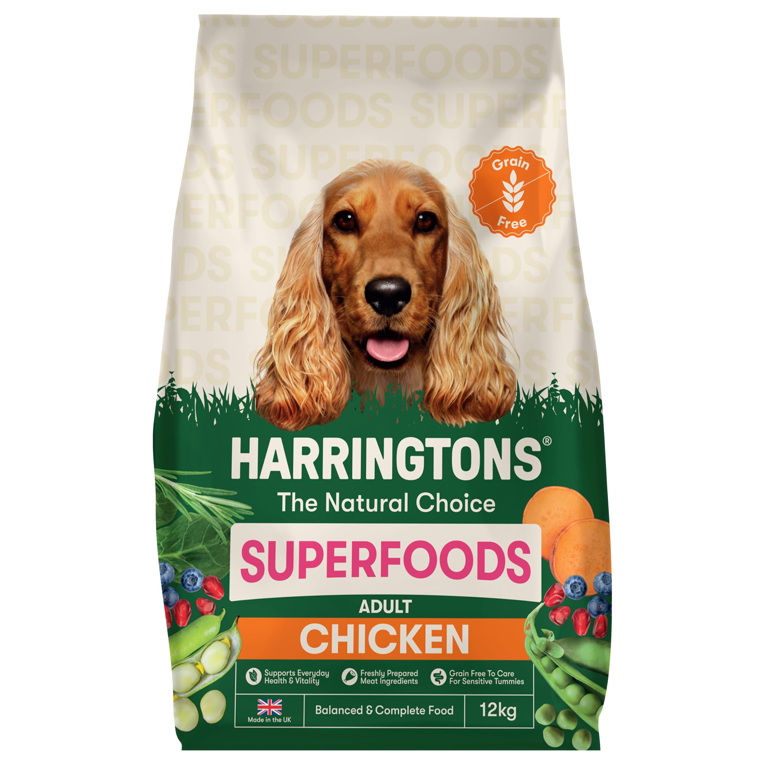 Harringtons Superfoods Dry Adult Dog Food Chicken & Veg 12kg