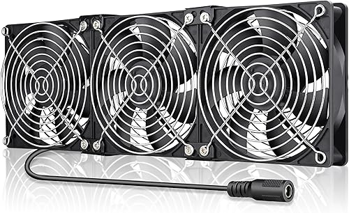 Miniatura 7 de GDSTIME Ventiladores Big Airflow de 0.118 x 4.724 in DC 12V con control de velocidad de CA 110V - 240V, ventilador de enfriamiento de chasis de