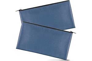 Premium Zippered Money Bags (2-Pack) for Safekeeping Valuables