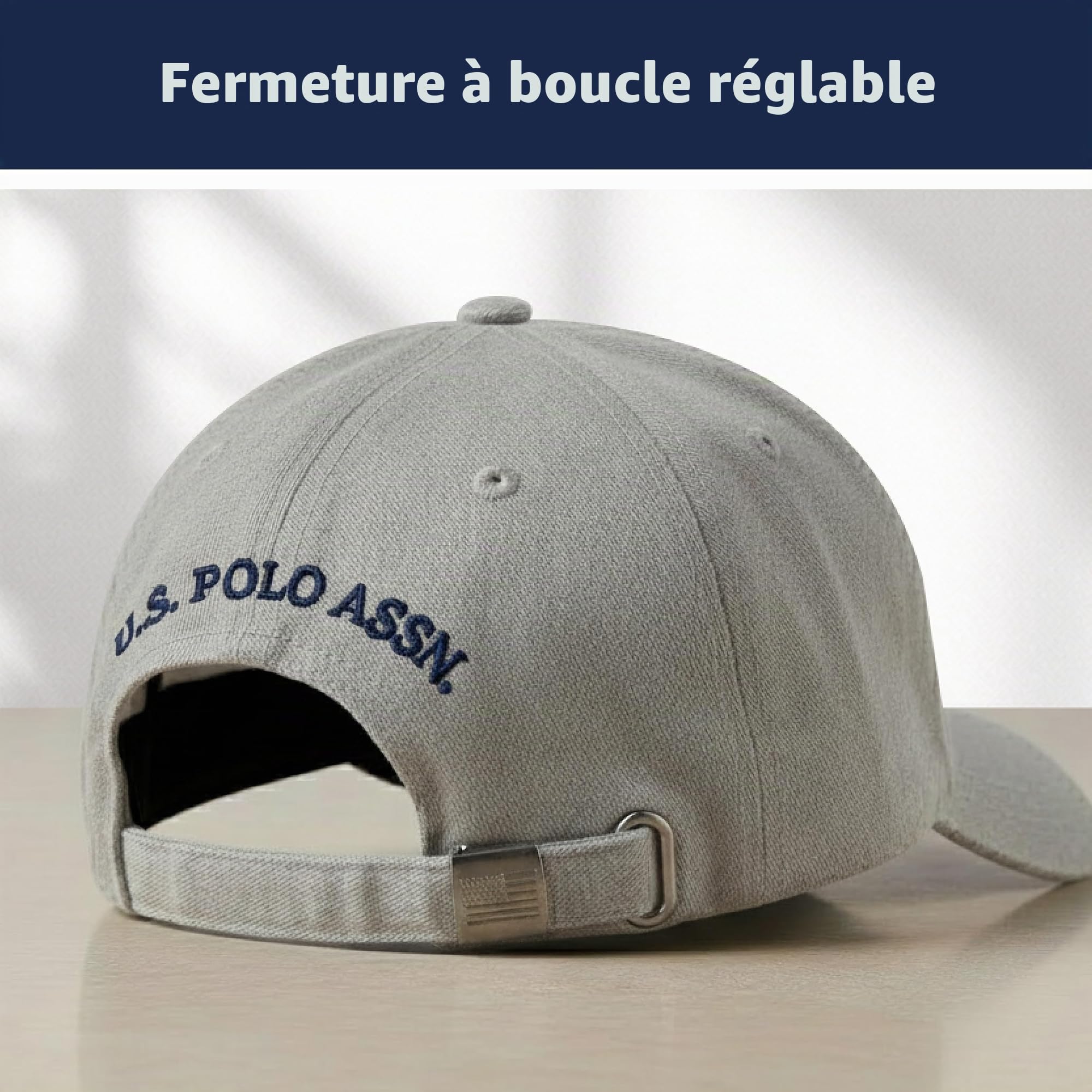 U.S. Polo Assn. Mens Washed Twill Cotton Adjustable Baseball Hat with Pony Logo and Curved Brim - Casquette de Baseball - Homme
