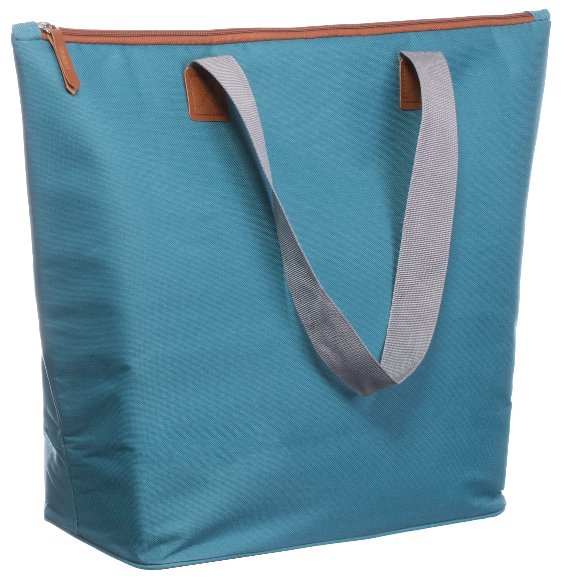 Brandsseller Borsa termica da spiaggia, ca. 40 x 50 x 20 cm, pieghevole, con chiusura lampo, borsa termica da picnic, borsa per la spesa
