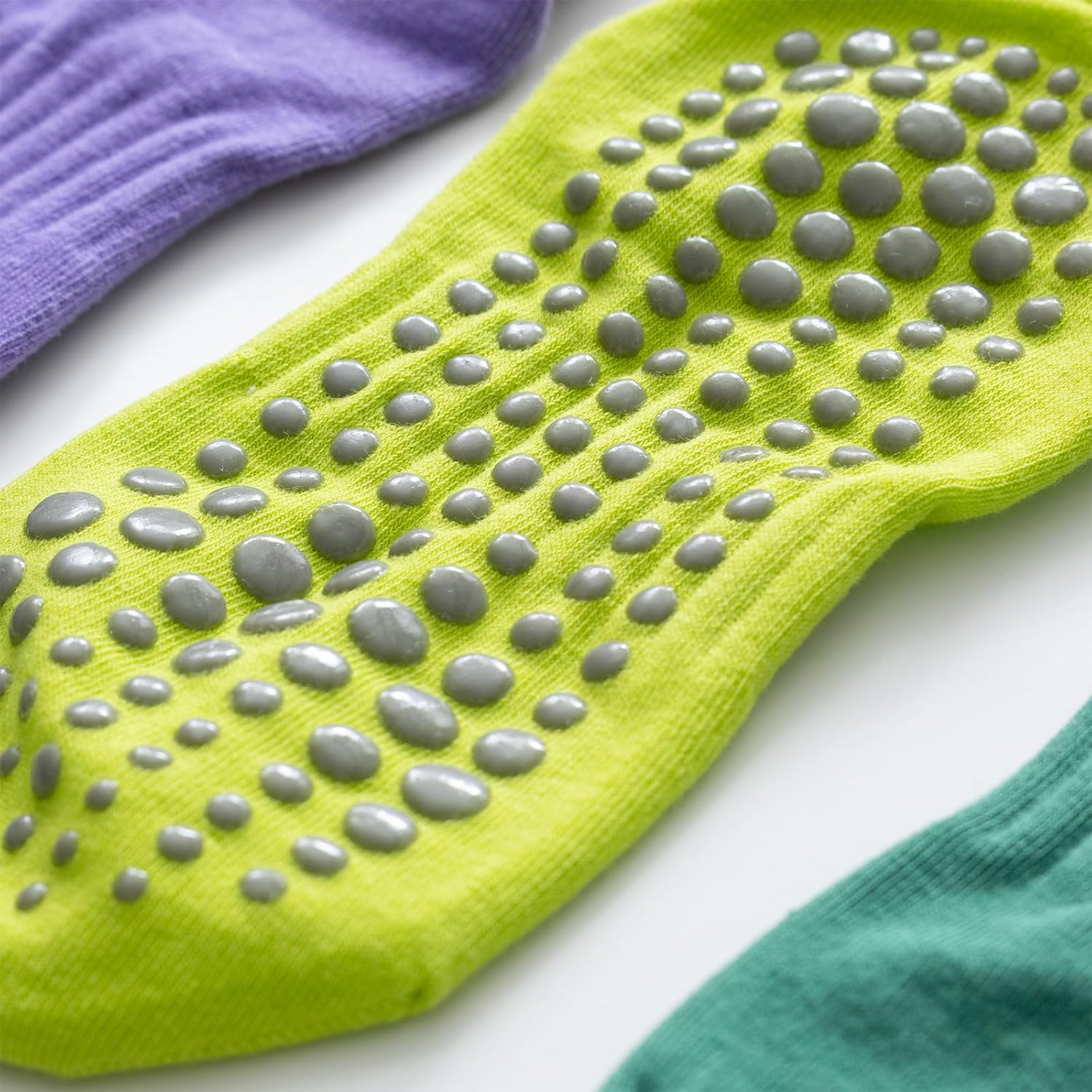 3 Pairs Yoga Pilates Socks With Grips for Women, Non Slip Grip Socks for Yoga, Barre, Dance Cushioned Crew Socks - Image 5