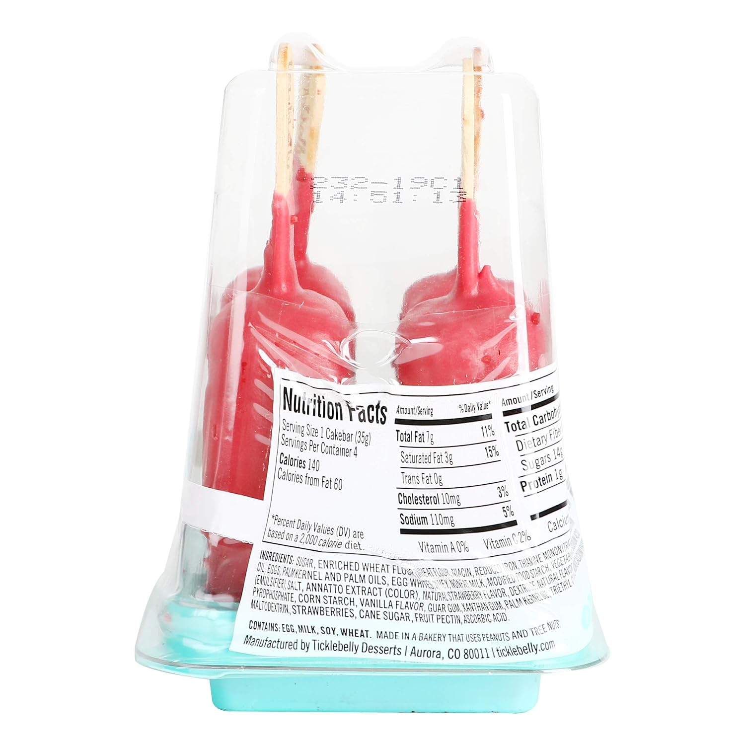 Ticklebelly Desserts Strawberry Shortcake Cakebars, 5 Oz