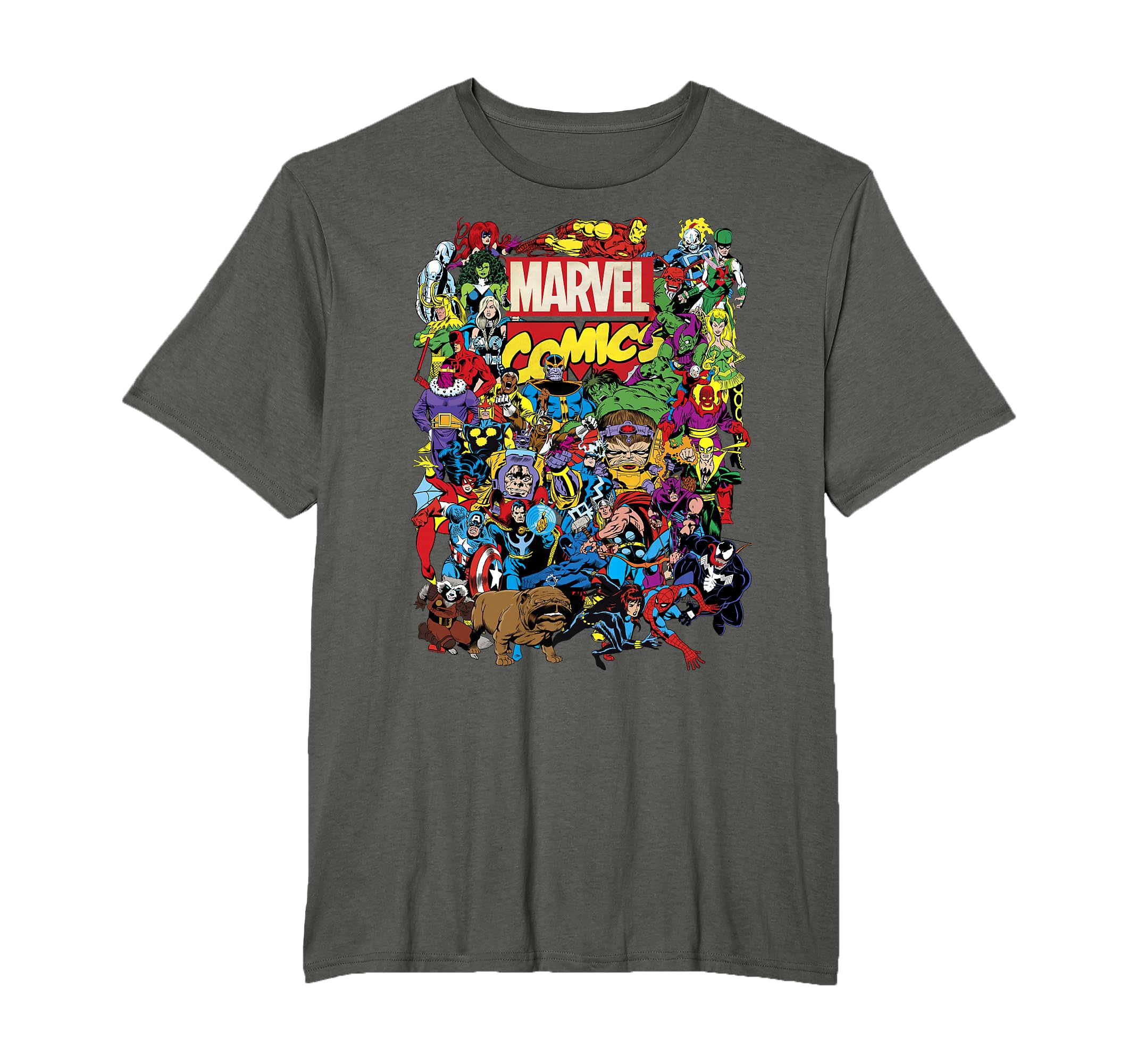 Marvel Comics Retro Classic Heroes Group Shot T-Shirt