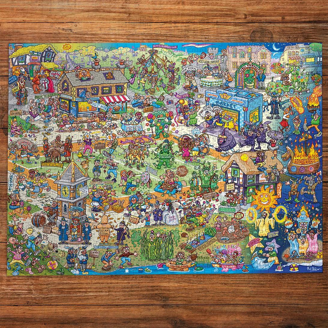 ユニークピース James Gilliam アート作品 絵画 Amazon.com: Gibsons Jokesaws: Barmy Britain 1000 Piece Jigsaw