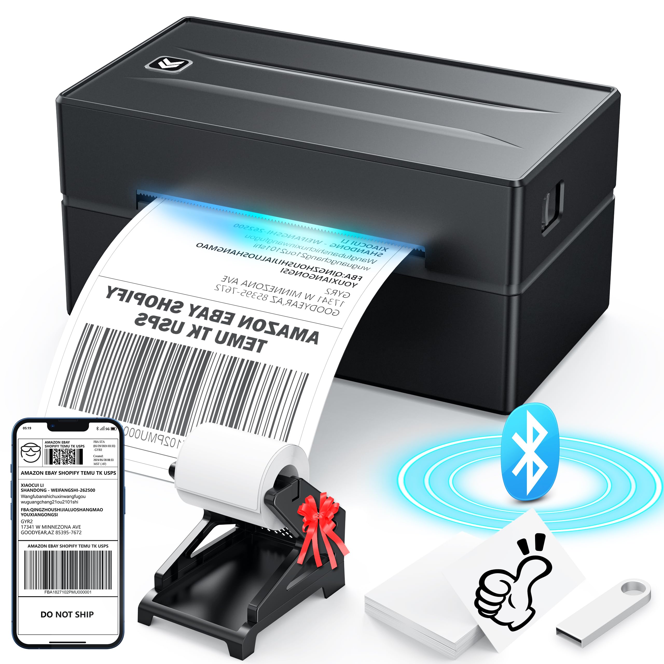 Stampante Etichette Termica 4x6 - Per Spedizioni, EBay, Etsy E Piccole Imprese, 152mm/s - Foto 14