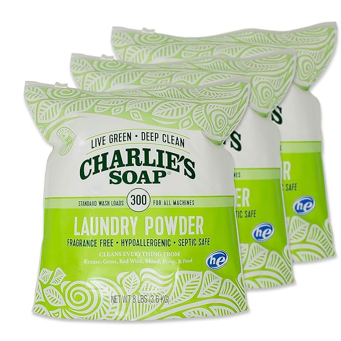 Buy Charlie’s Soap Laundry Powder (300 Loads, 3 Pack) Hypoallergenic