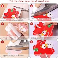 Vista 5 de Parche adhesivo para planchar de doble cara, parche adhesivo térmico para ropa, tela de interfaz fusible, parches ligeros