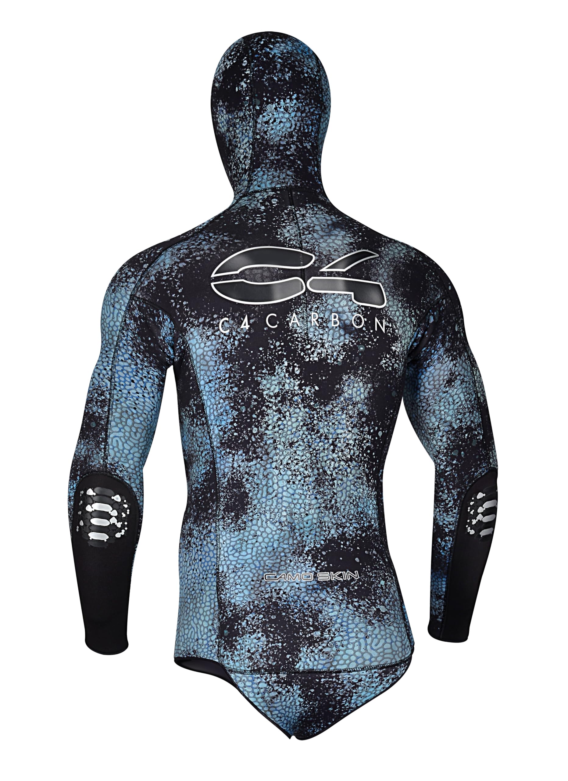 C4 Muta CAMO SKIN OCEAN - Muta Subacquea Due Pezzi per Pesca Subacquea - Neoprene certificato senza Ftalati e Latex - Giacca e Pantaloni venduti separatamente