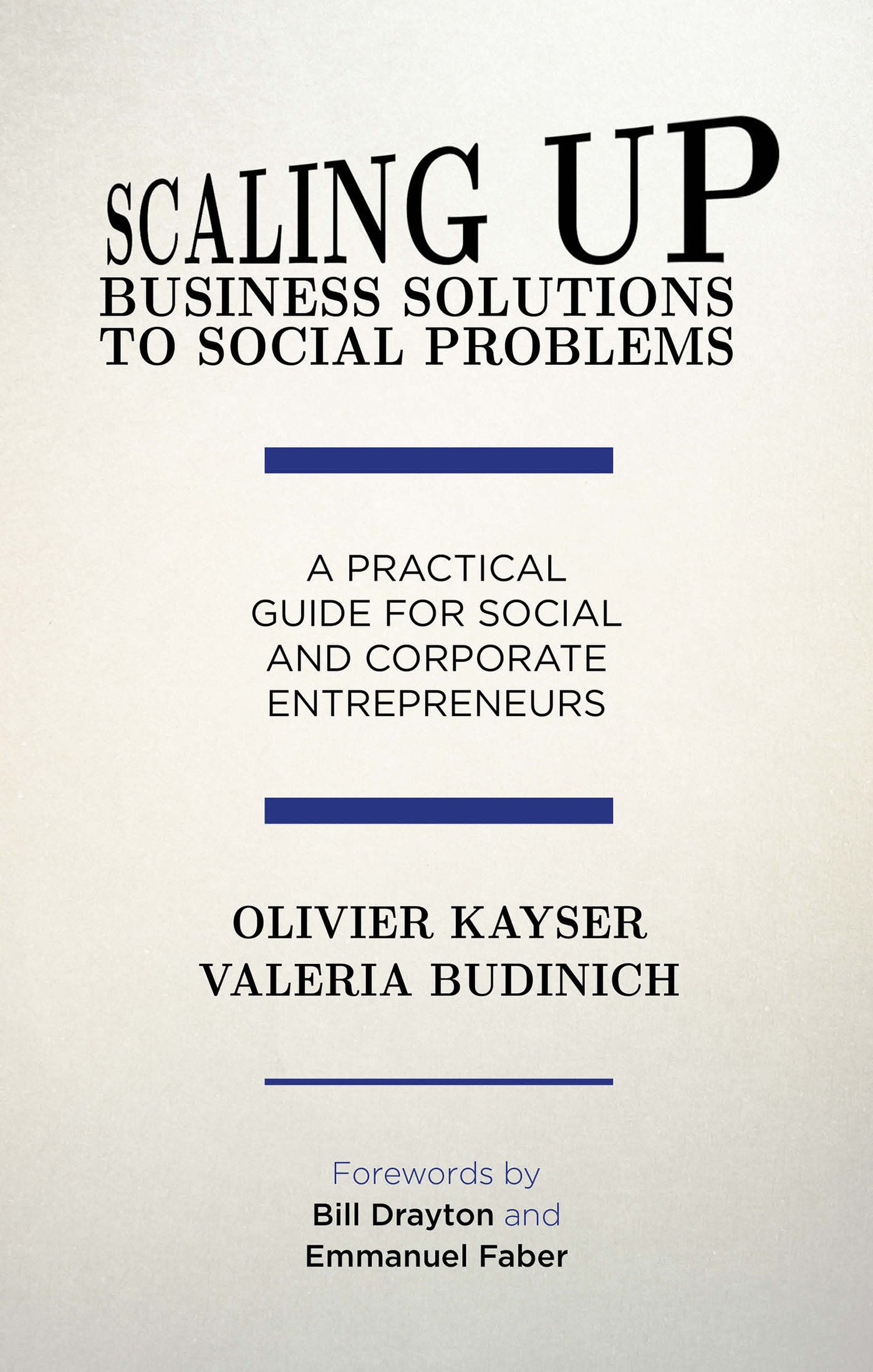 Scaling up Business Solutions to Social Problems: A Practical Guide for Social and Corporate Entrepreneurs