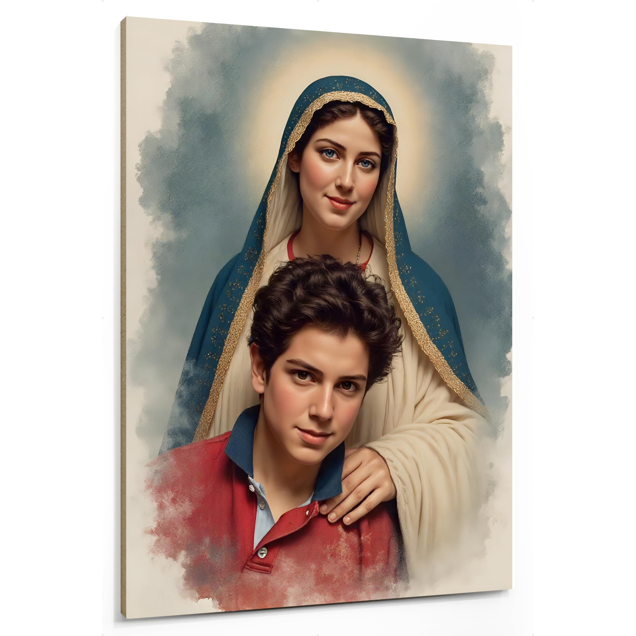 emmena - Sacred Art Picture - Carlo Acutis and the Virgin Mary in Paradise - 18 x 24 cm
