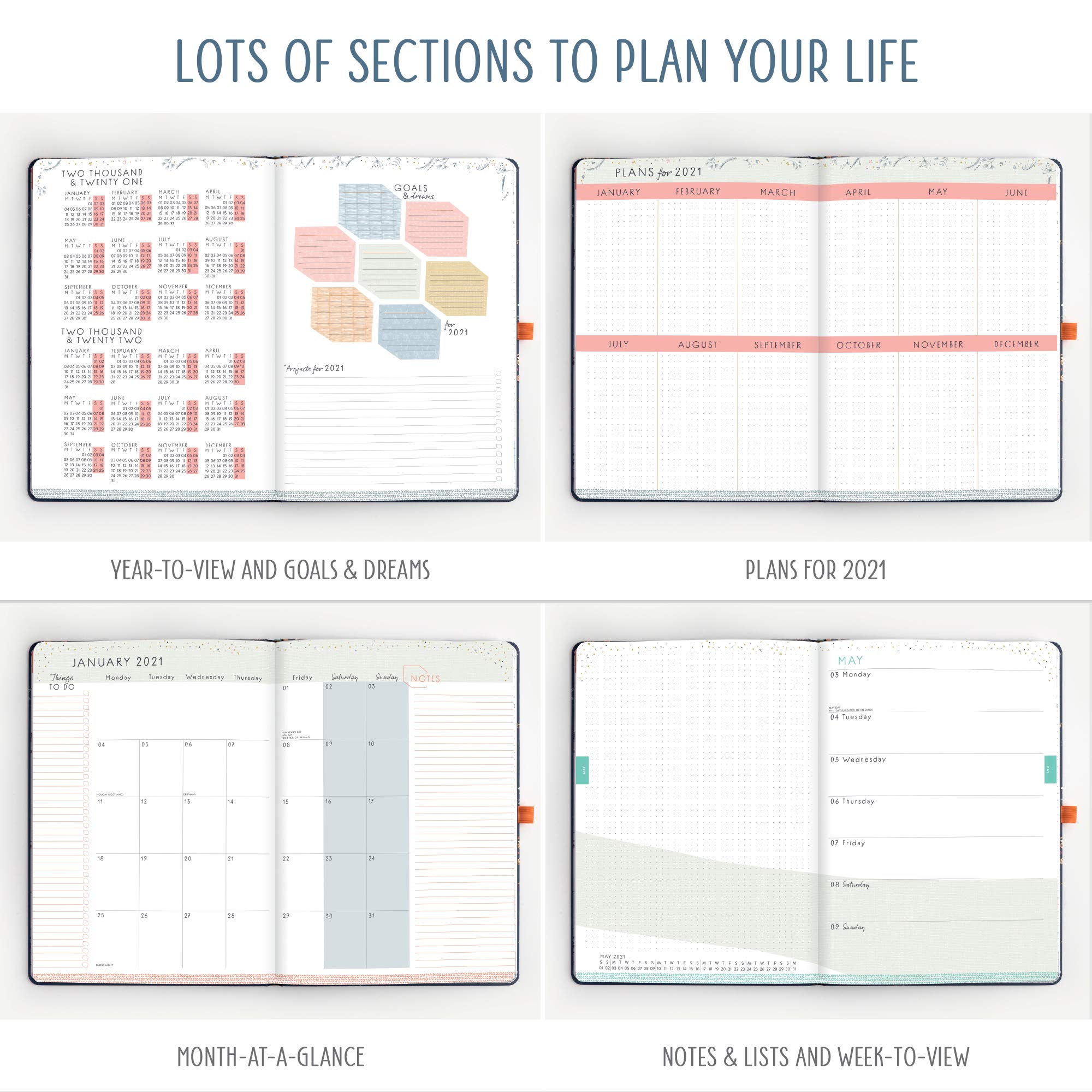 Boxclever Press Everyday 2021 Diary A4. New for 2021! Stunning Weekly