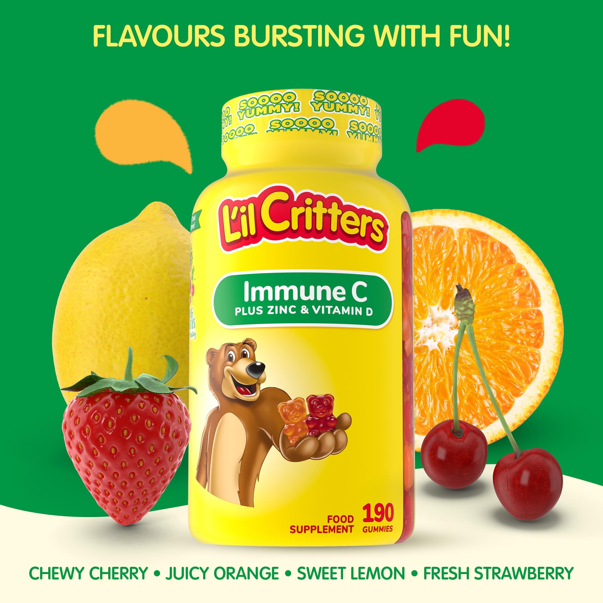 L'il Critters Immune C Plus Zinc and Echinacea, 190 Count