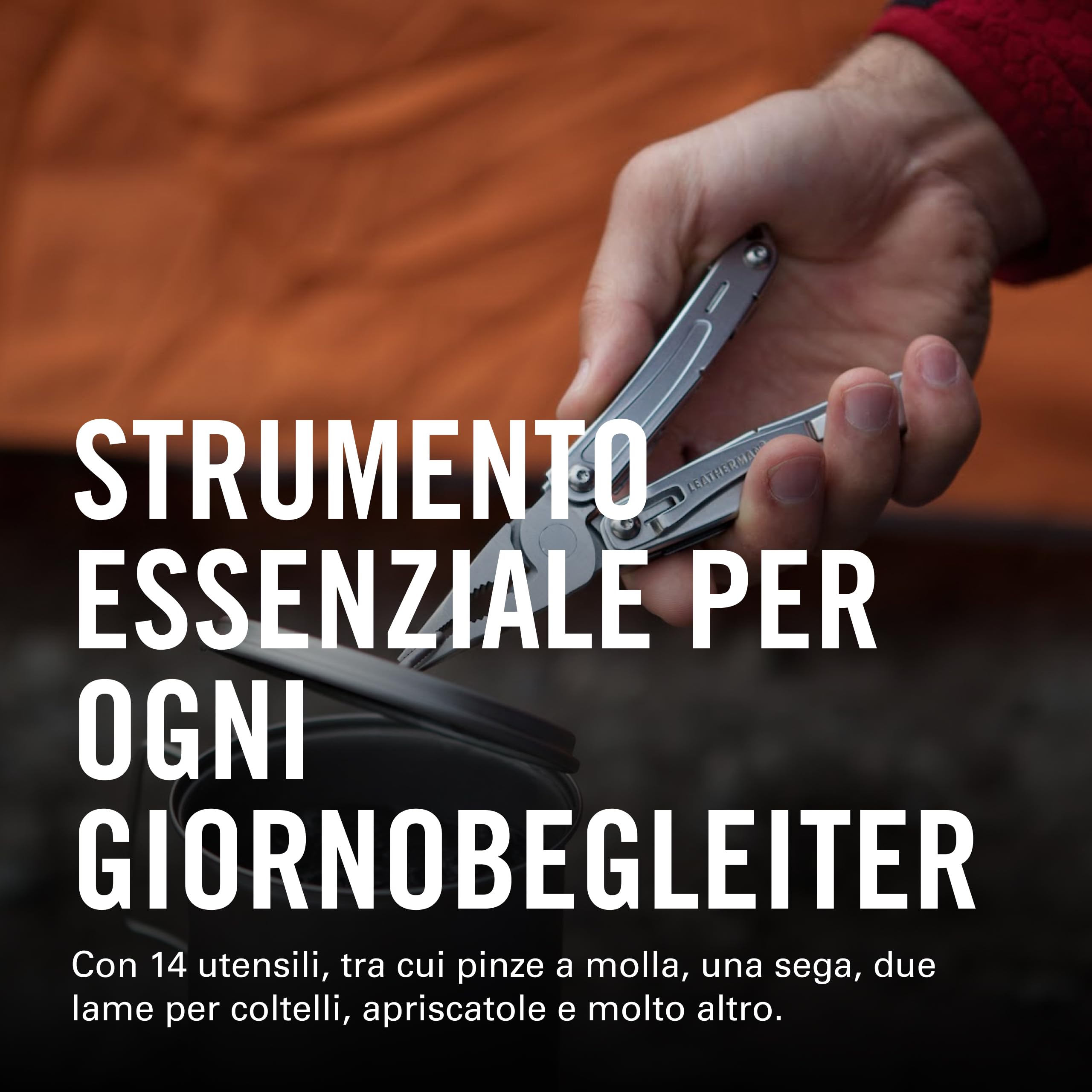Leatherman Sidekick Multiutensile - 14 Utensili con sistema di sicurezza - Acciaio Inossidabile