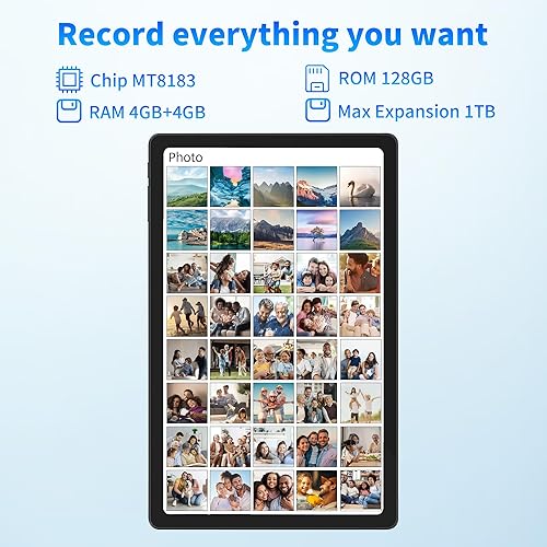 Miniatura 5 de aigo Tablet Android grande (8+8) + tableta Android Octa-Core Android 13, batería larga de 6000 mAh, GPS, WiFi dual - A16 Pro