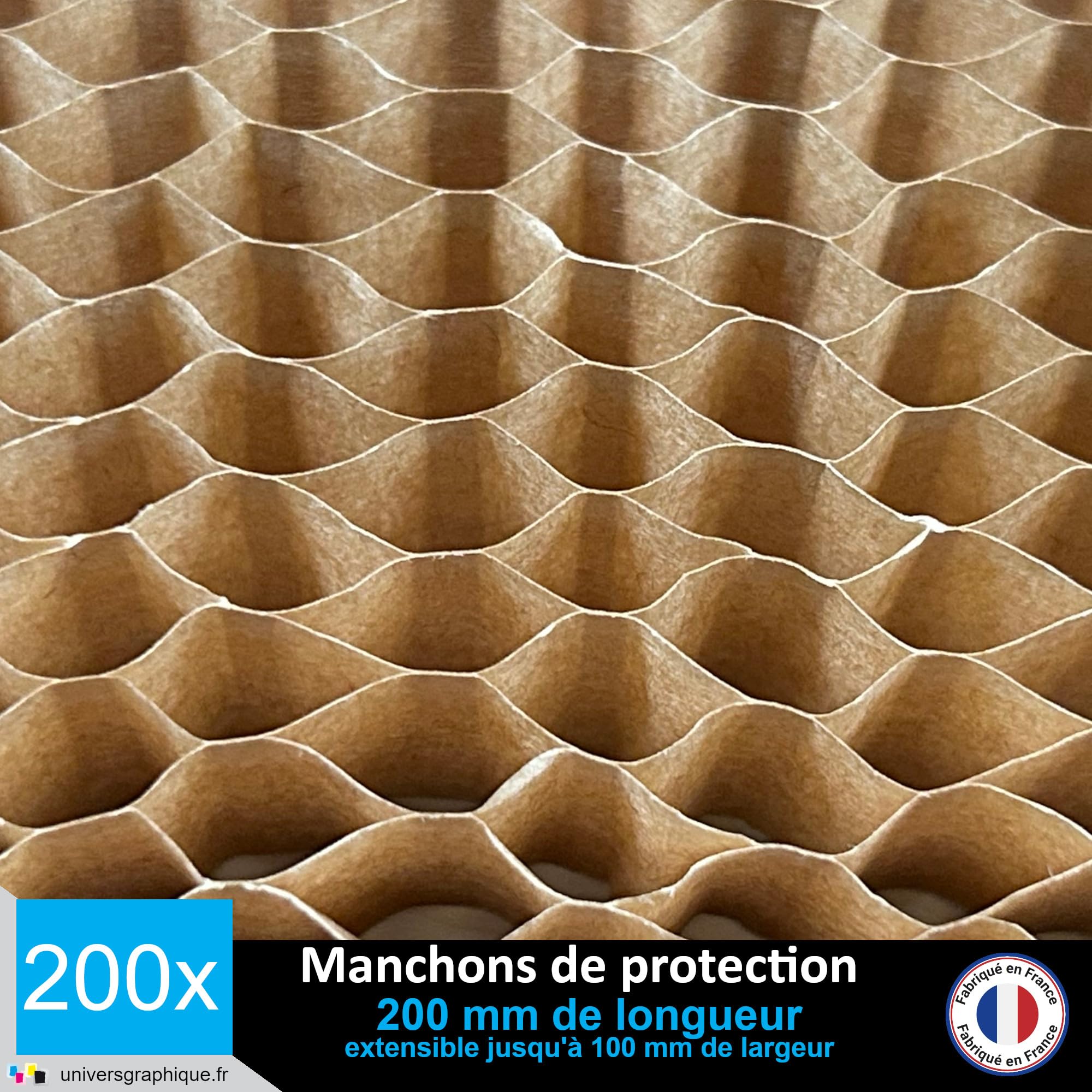 Manchon de Papier Alvéolé 200 mm x 23 mm 1 cm Épaisseur pour Emballage Protection Calage Expédition Bouteille Flacon Bocaux Lot 200