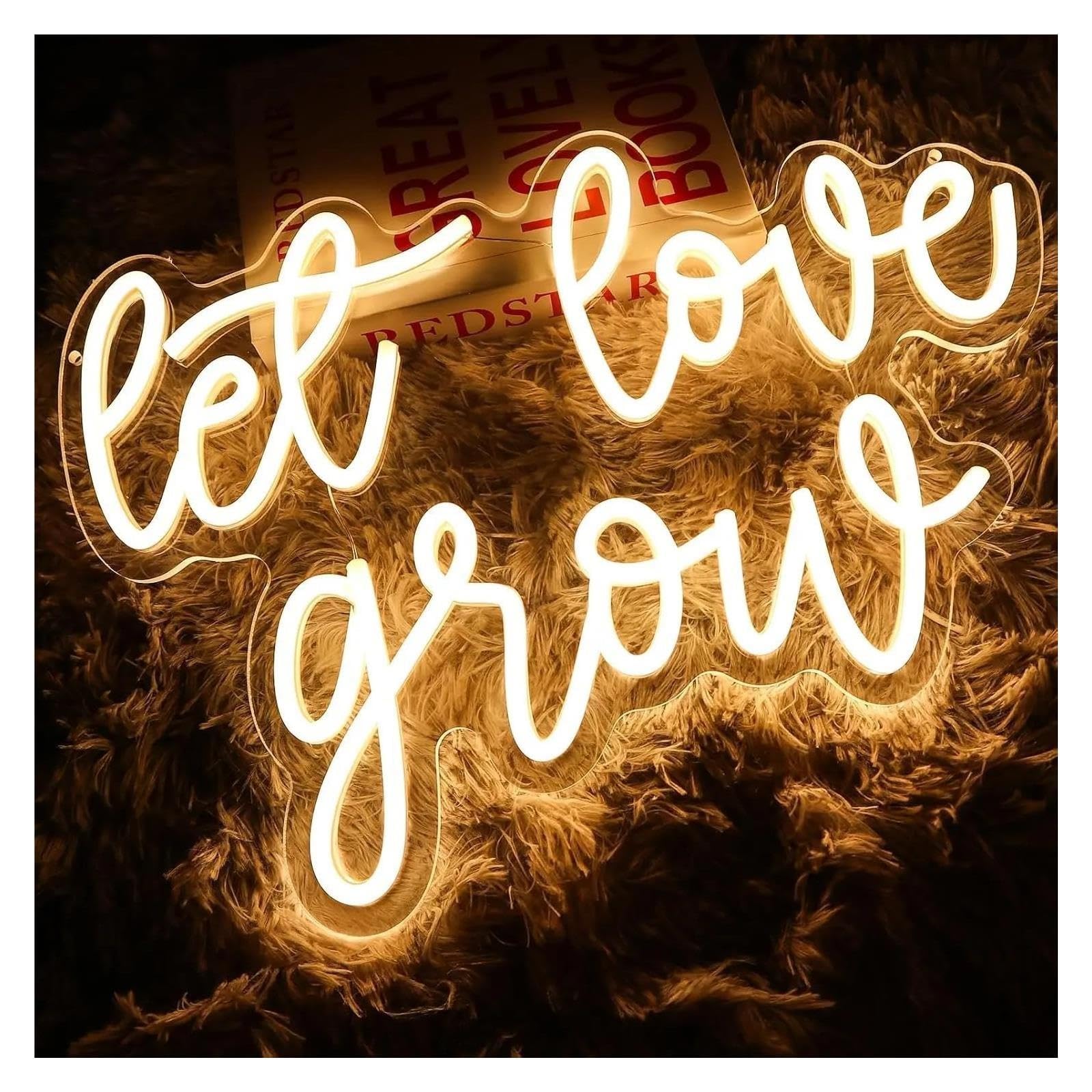 néon signe Enseigne Néon Let Love Grow