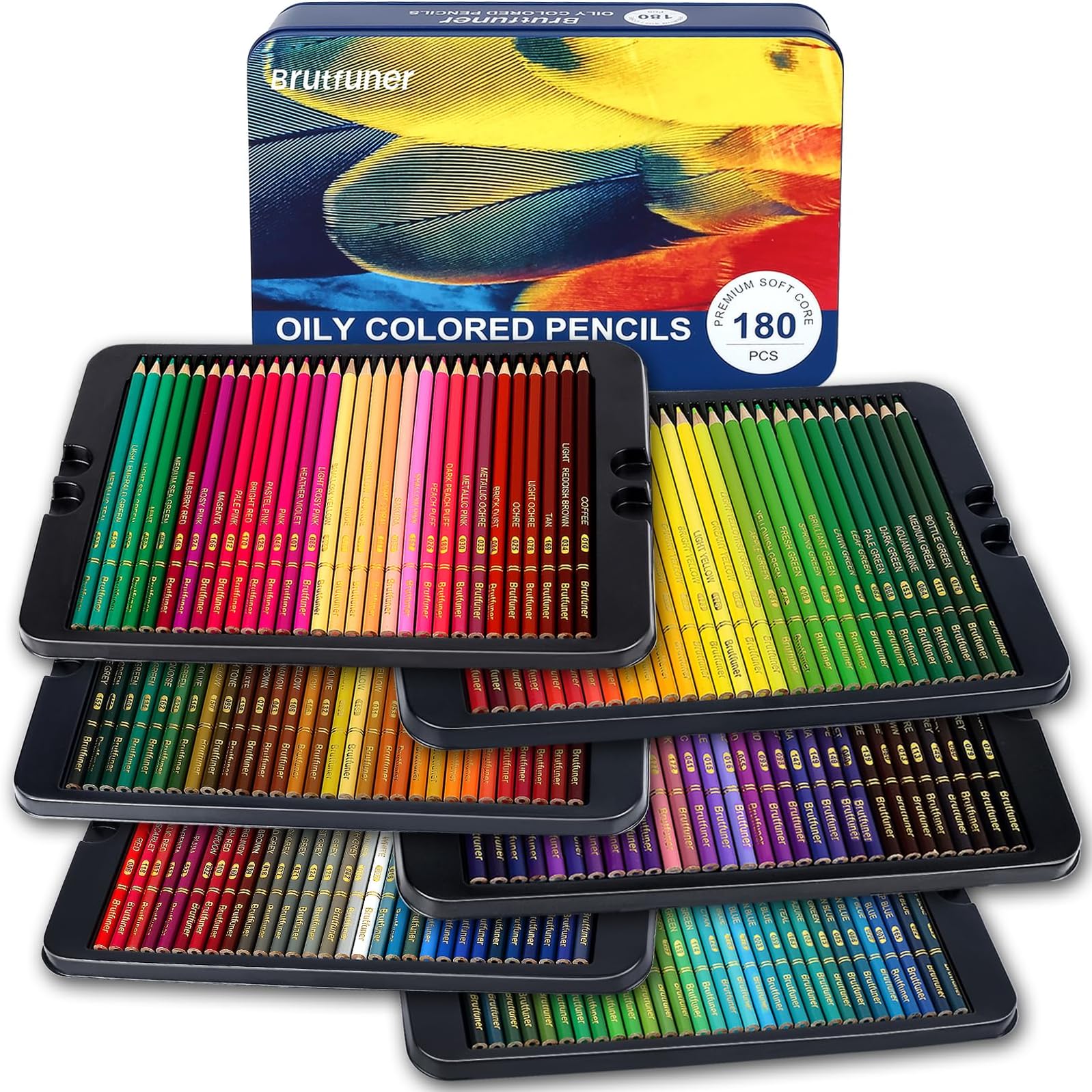80 Colours Professional Colouring Pencils, Shuttle Art Soft Core Coloured Pencil Set With 1