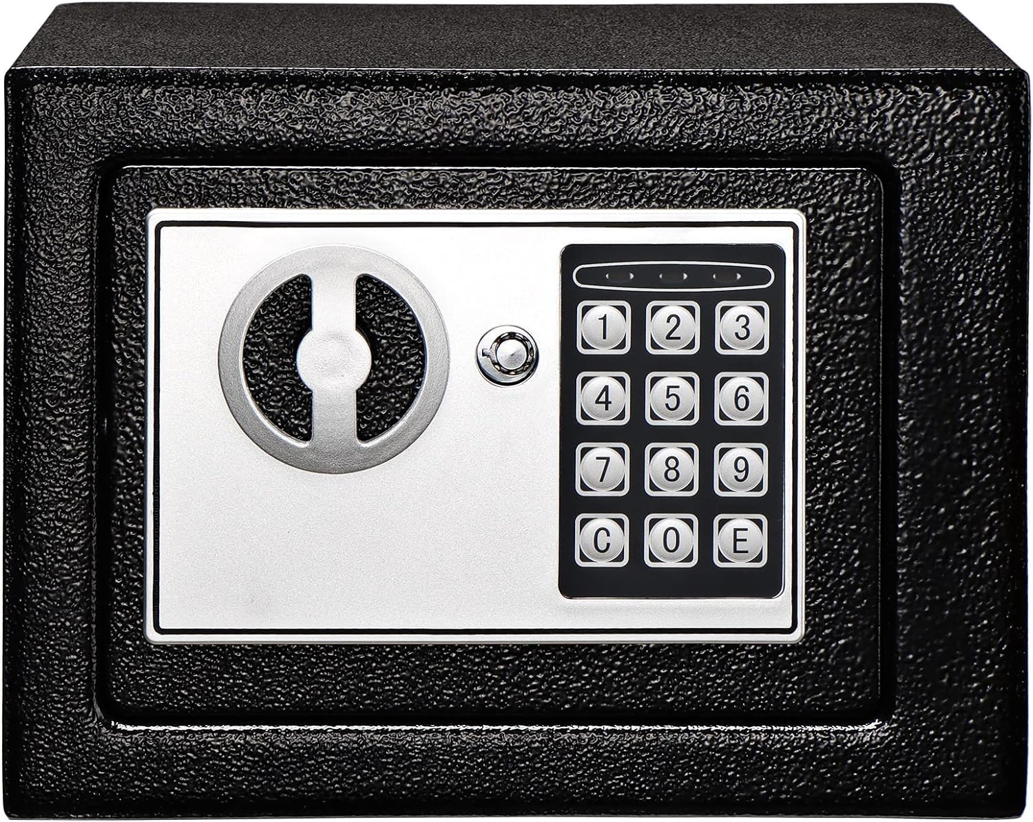 MoonmenSteel Security Safe and Lock Box with Electronic Keypad, with Spare Key- Secure Cash, Jewelry, ID Documents For Home Office Shop Business (Electronic Keypad Lock, 17 * 17 * 23cm)
