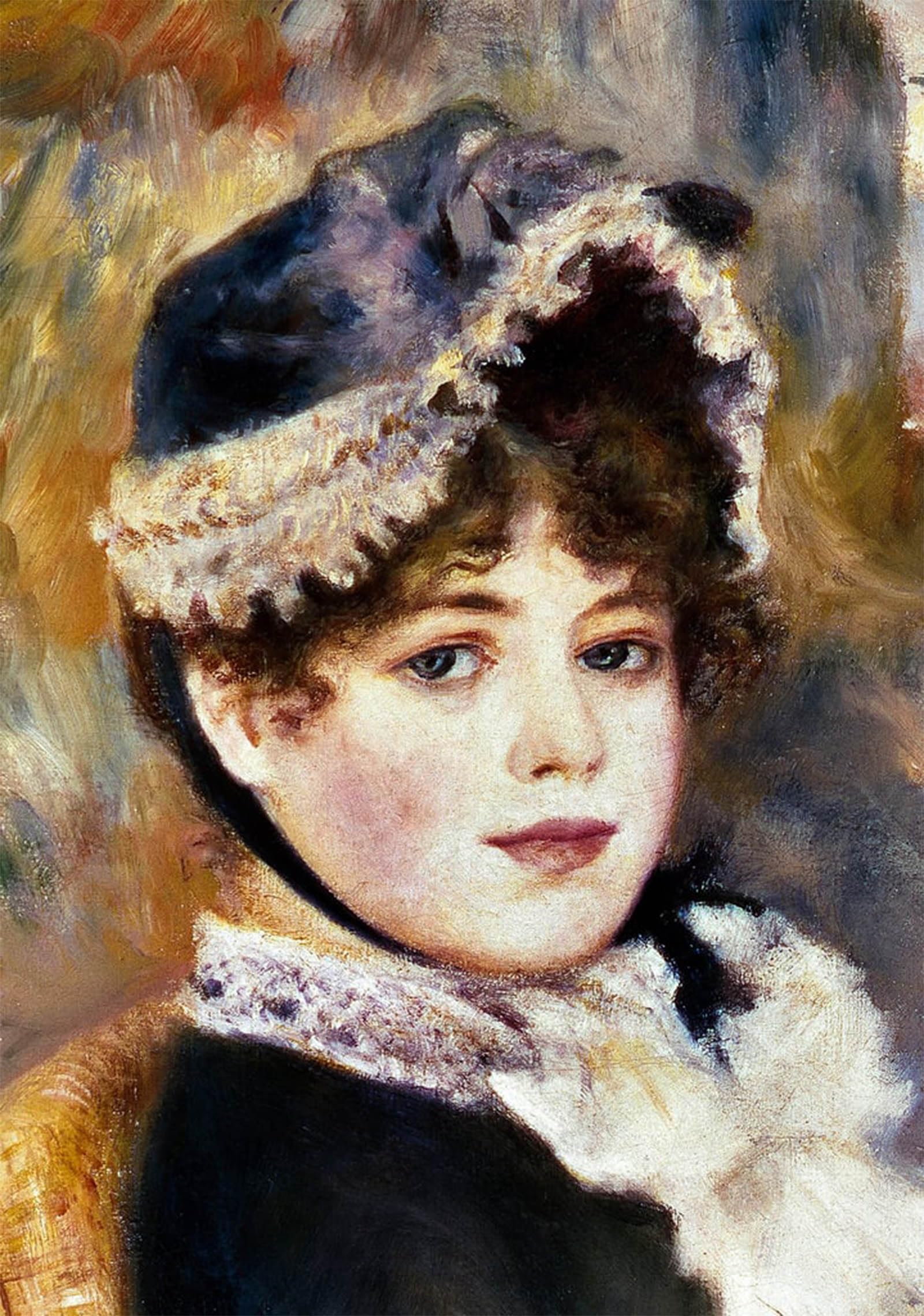 POSTERIIk Famous Print Pop Art Wall Art Graffiti Detail of on the Beach Painting by Pierre Auguste Renoir Art Prints for Home Decor 60x90cm