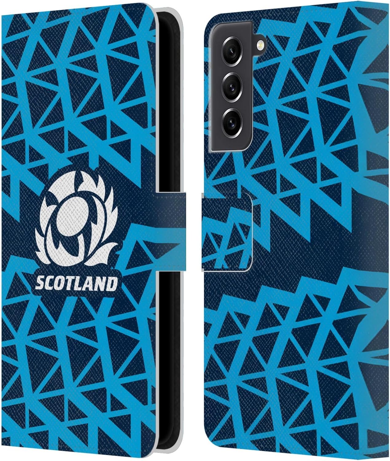 Head Case Designs Officially Licensed Scotland Rugby Training 2025/26 Crest Kit Leather Wallet Case Compatible with Samsung Galaxy S21 FE 5G