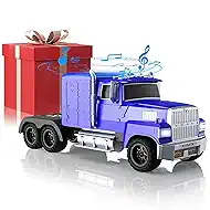 Cybertruck Bluetooth Speaker, Mini Bluetooth Car Speaker with LED Lights, FM Radio, USB TF Card, TWS Stereo Sound, for Desk Gaming Outdoor, Gift for Car Lovers