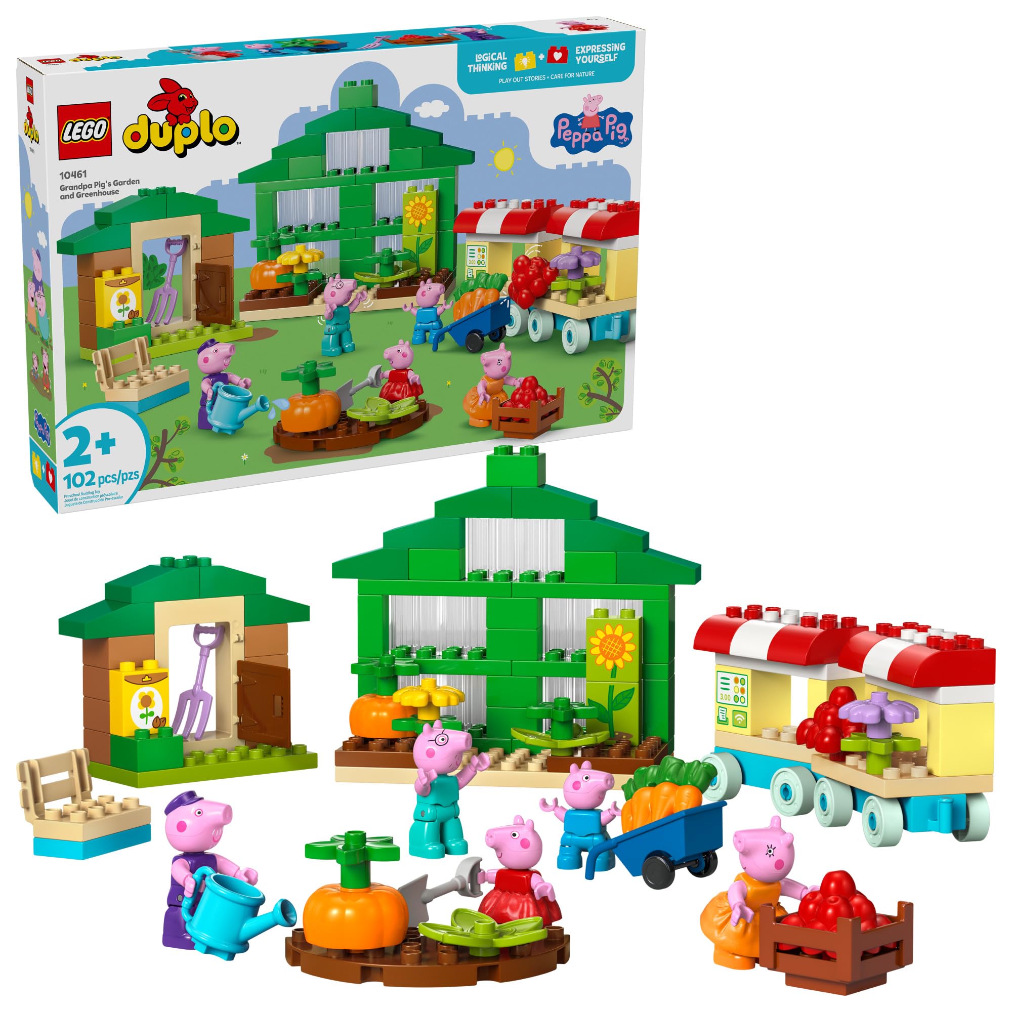 Amazon.com: LEGO DUPLO Peppa Pig Grandpa Pig's Garden and