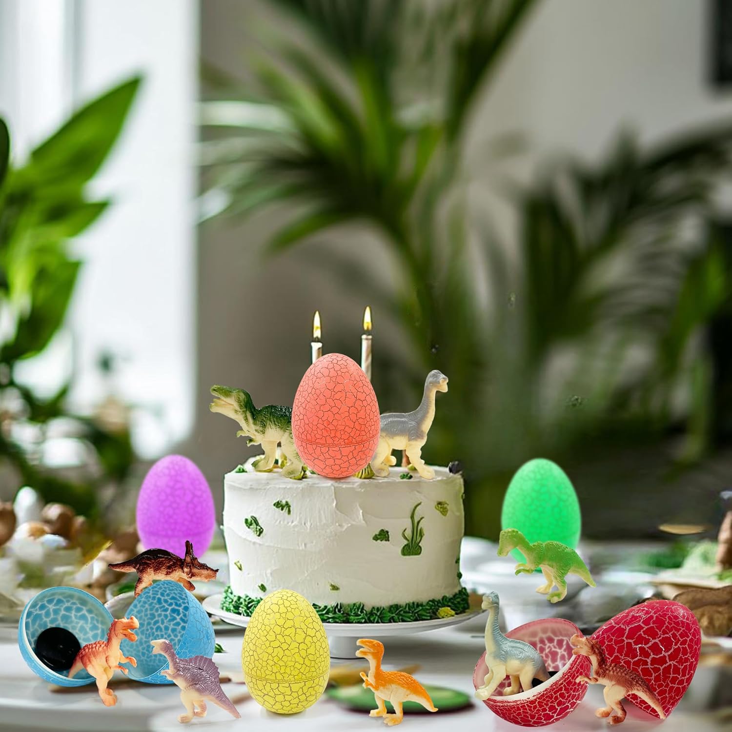 XIPEGPA 18Set Dinosaur Eggs with Mini Dinosaur Figures Goodie Bag Stuffers Easter Eggs and Birthday Party