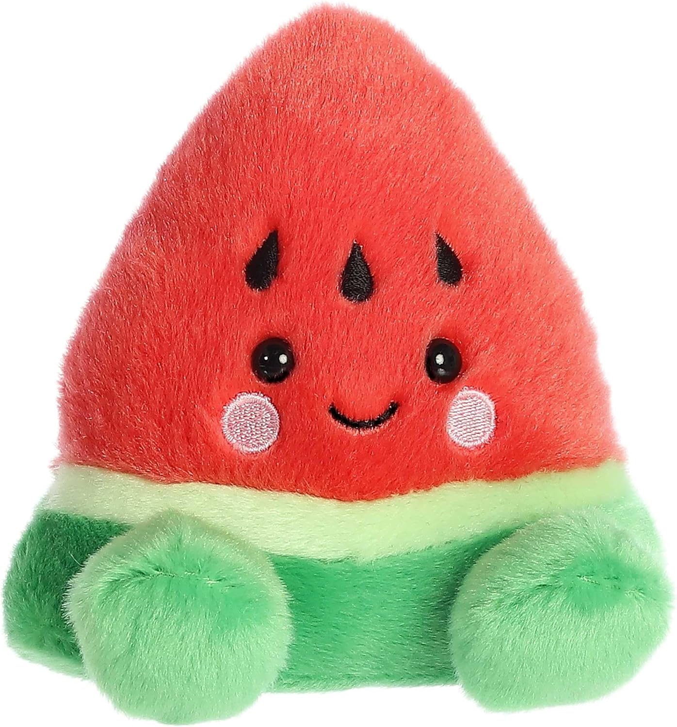 Aurora® Adorable Palm Pals™ Sandy Watermelon™ Stuffed Animal - Fun Collectible Plush for Kids and Adult Collectors - Perfect for Decorating Rooms and Birthday Gifts - Red 5 Inches