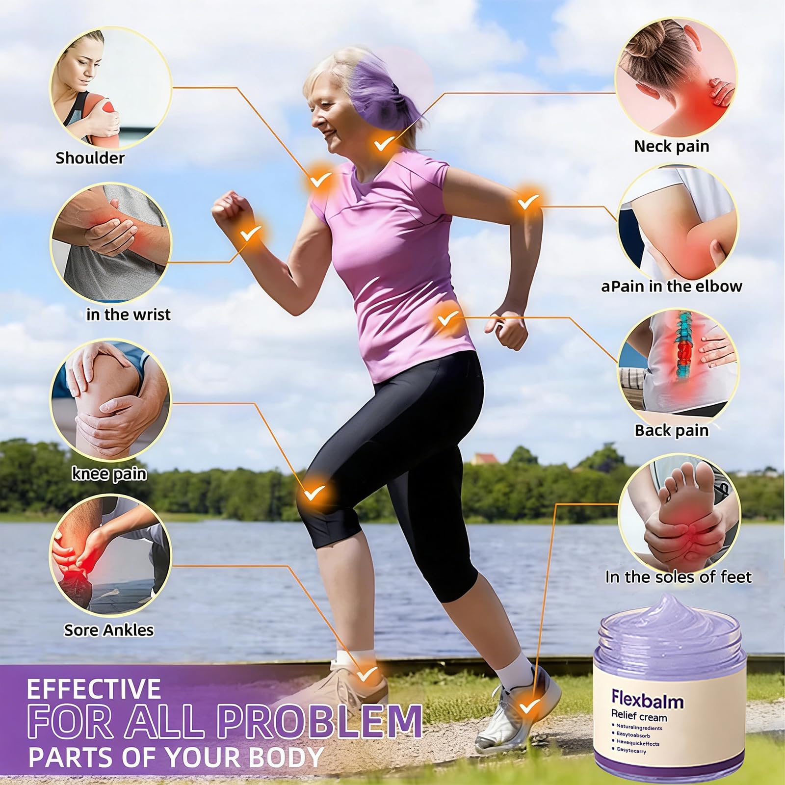 Flexbalm Rapid Joint Relief Gel - Advanced Relief Soothing Massage Gel, Flexbalm Rapid Joint Relief Cream for stiffness and soreness (1) — view 2