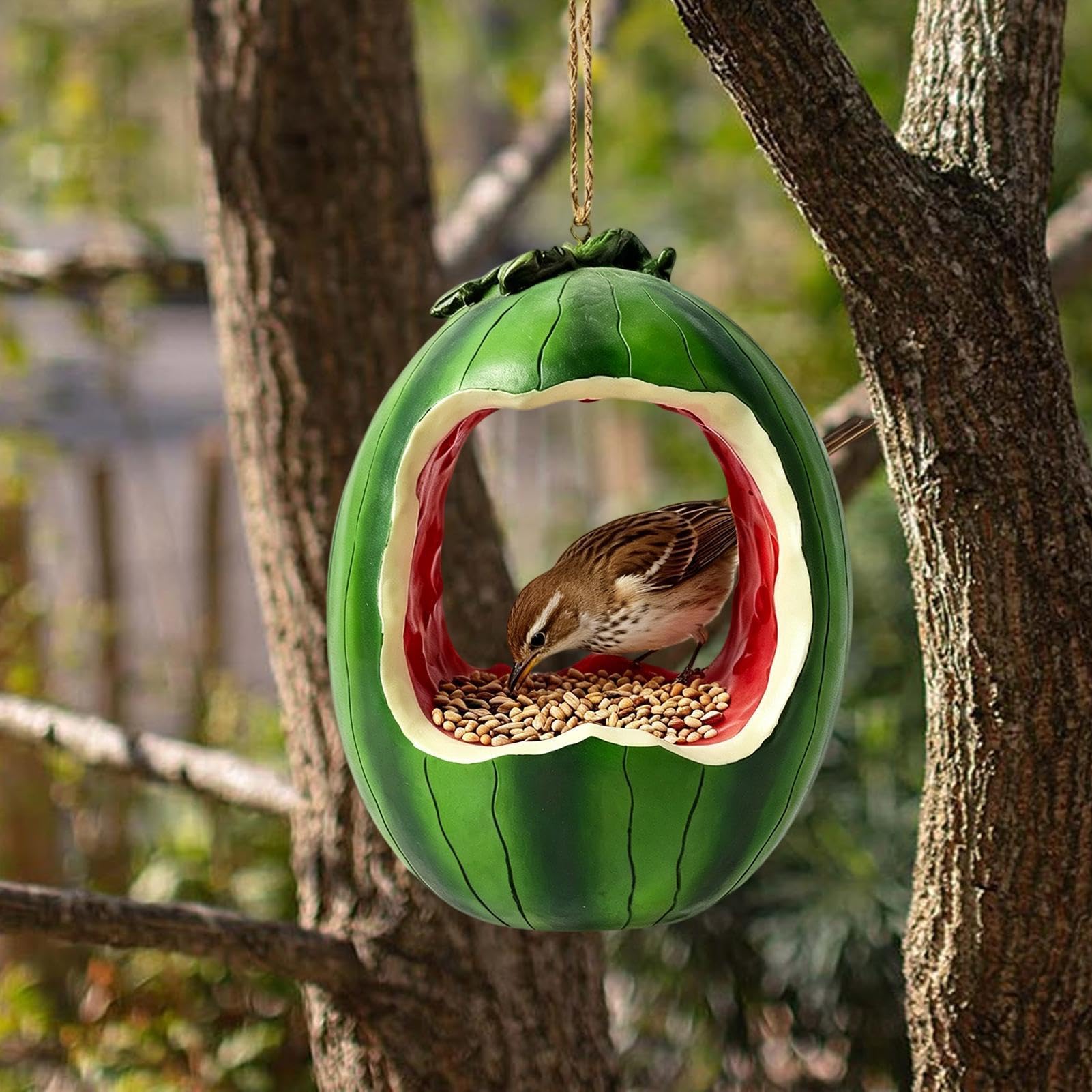 Mangiatoia per uccelli selvatici da appendere a forma di frutta grande decorazione per finestre tazze | Mangiatoie per uccelli all'aperto per giardino Finestra Casa Deck Yard Backyard Terra