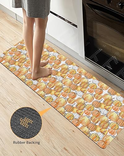 Miniatura 5 de Tapete de baño vintage con diseño de calabazas para bañera, antideslizante, de secado rápido y absorbente, con tierra de diatomeas, fregadero de