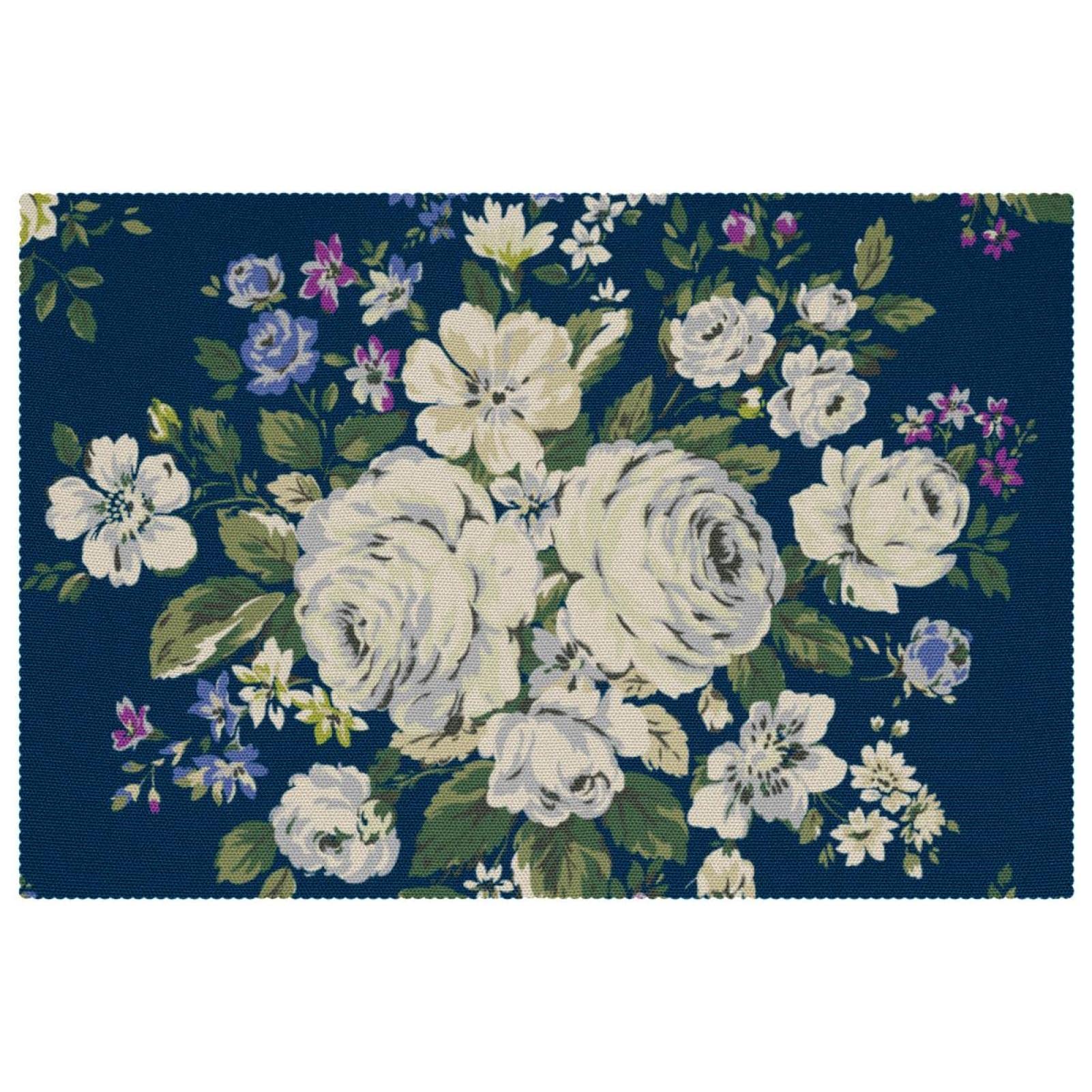 Sets de table motif roses noires design haut de gamme antidérapant