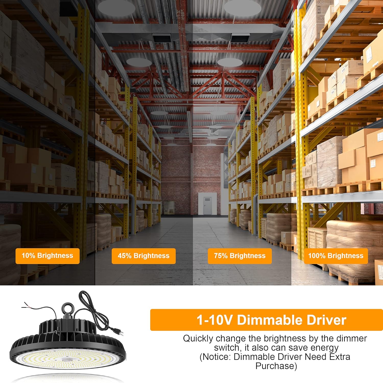 Cheapest 🛒 UFO LED High Bay Light, TREONYIA 240W Commercial Bay Lighting 1-10V Dimmable ETL&DLC Listed 33600LM 5000K, 5' Cable with US Plug Led Shop Lights for Warehouse Workshop Garage Factory Best Cyber Deals 🔥 UFO LED High Bay Light, TREONYIA 240W Commercial Bay Lighting 1-10V Dimmable ETL&DLC Listed 33600LM 5000K, 5' Cable with US Plug Led Shop Lights for Warehouse Workshop Garage Factory