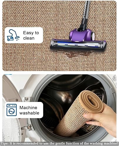 Miniatura 6 de Artnice Juego de 2 tapetes de cocina antideslizantes y tapetes para el suelo, tapetes absorbentes con parte trasera de goma para cocina, pasillo,