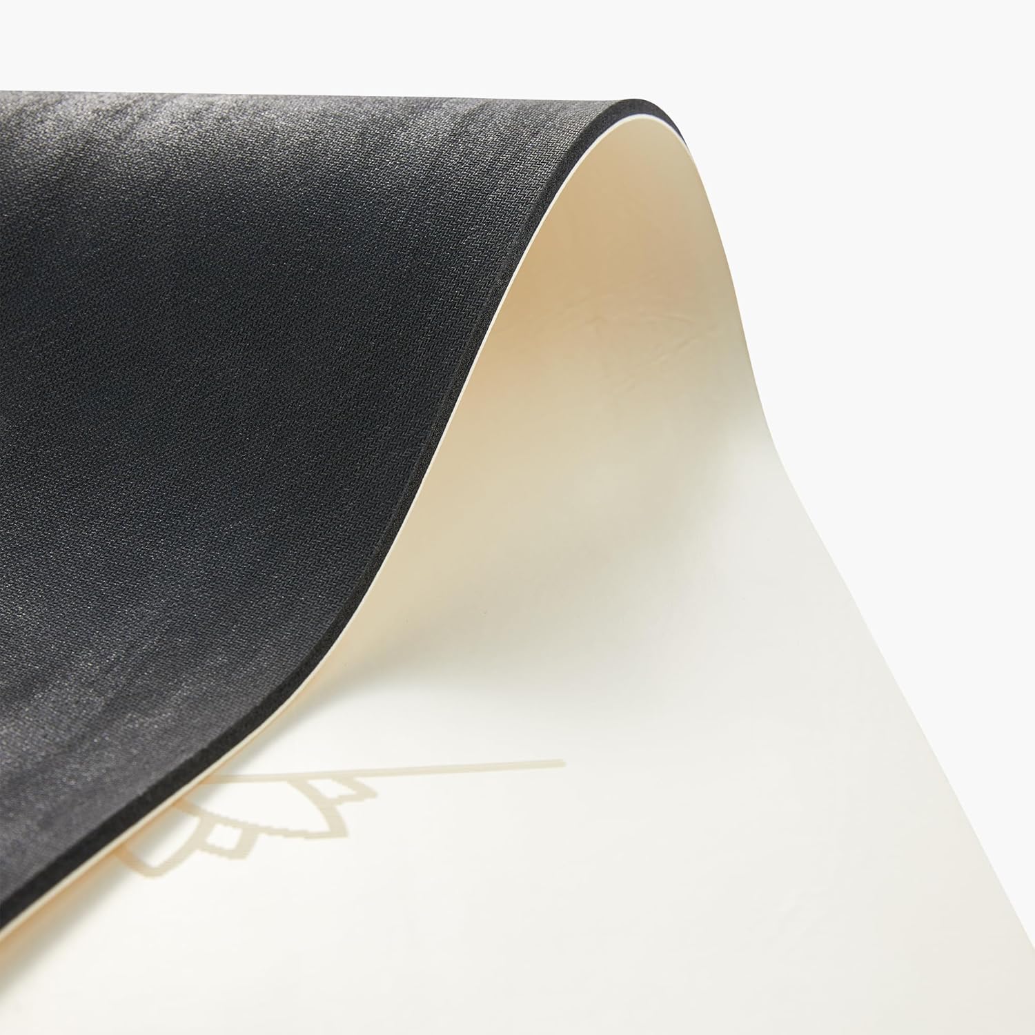 Myga High Performance Large Alignment Yoga Mat, 6mm Thick, Cream