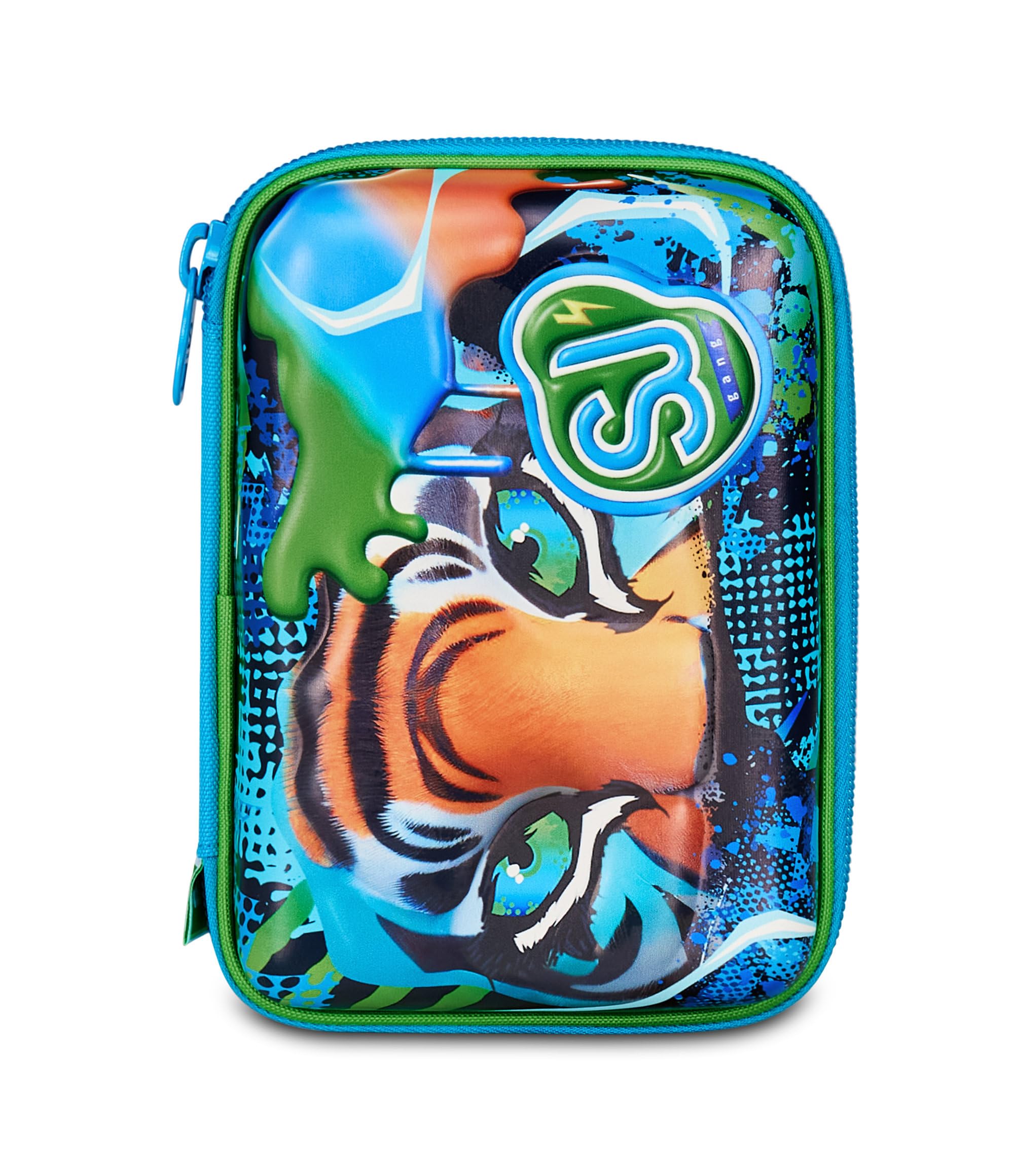 SJ GANG STYLE JAM GANG Astuccio Scuola Speed Pad + Air Tiger, Blu, Portapenne Mono Scomparto con Plance Amovibili, Completo Di Penne, Matite, Colori, Accessori Zaino, Scuola Elementare, Bambino