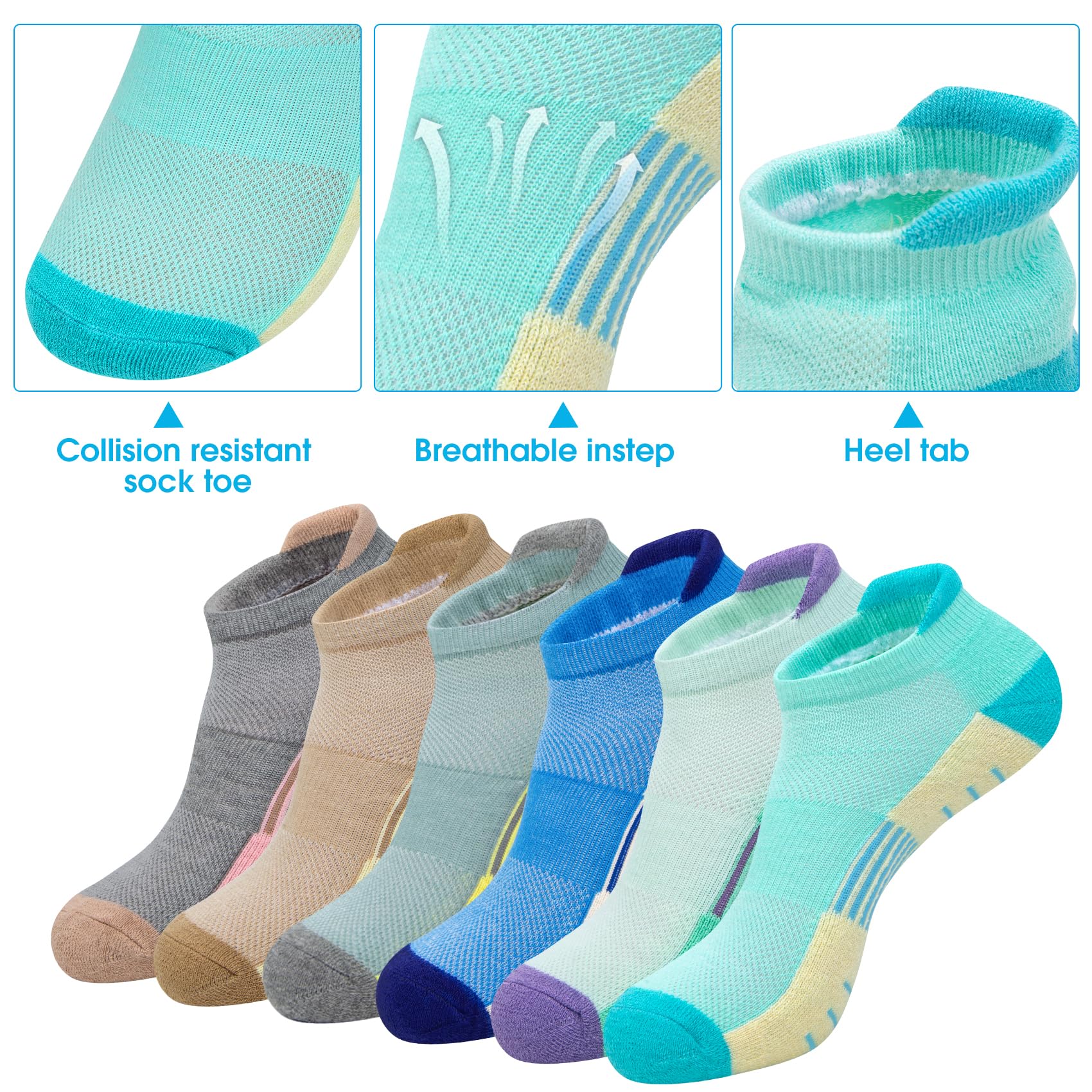 Wostock women socks black 6colors pairs