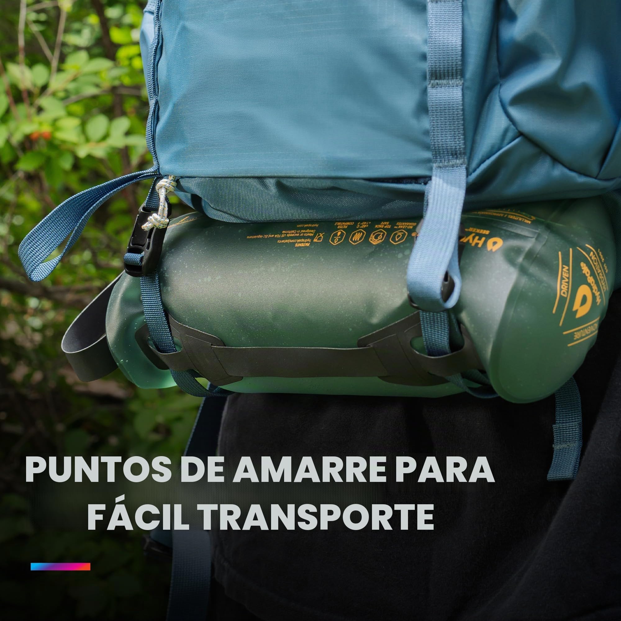 HydraPak Seeker - Bolsa Plegable de Almacenamiento de Agua, sin BPA ni PVC, para Campamento