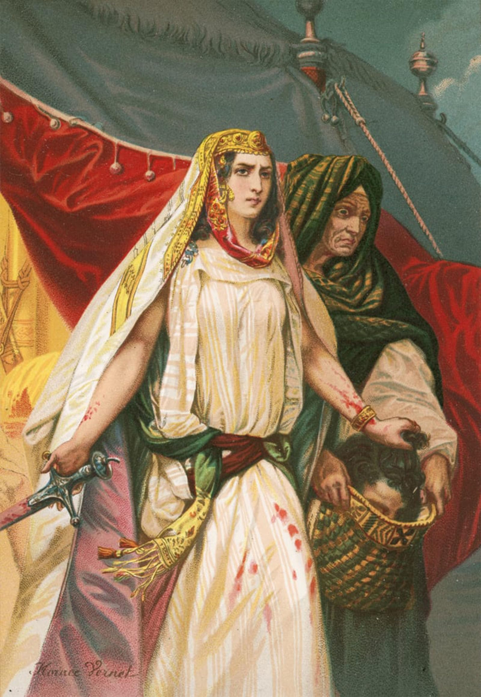 POSTERIIk Famous Animal Posters Vintage Picture Judith by Antoine Charles Horace Vernet Modern Wall Decor for Home Decor 60x90cm