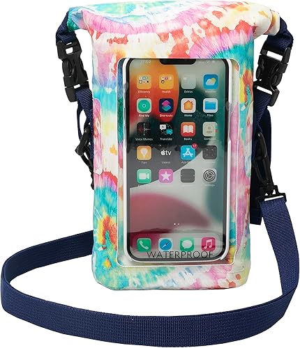 Miniatura 1 de geckobrands Bolso impermeable para teléfono con bolsa seca de 2L y correa ajustable, protege tu teléfono y objetos de valor mientras estás en