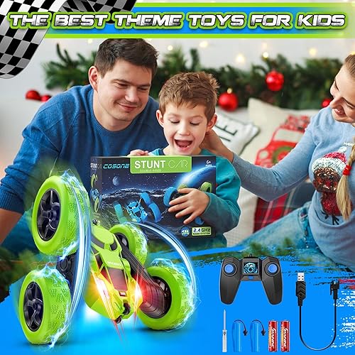 Miniatura 8 de Coche de control remoto  Juguetes de coche RC para niños  4WD 2.4Ghz doble cara giratoria 360 RC Cars, regalos de cumpleaños para niños de 6, 7,