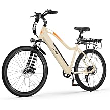 Qlife Cityone Electric Bike for Adults, 26" Ebike with 2.1" Tire, 20+MPH Up to 40 Miles, Built-in Removable Battery, Peak 1200W&750W Motor E-Bikes, Electric Mountain Bicycle