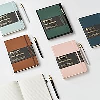 Vista 6 de &And Per Se Lined Journal and Pen Set, A5 Leather Hardcover Notebook with Pen & Stationary Set, 160 Pages 100GSM Thick Ruled Paper Journal for