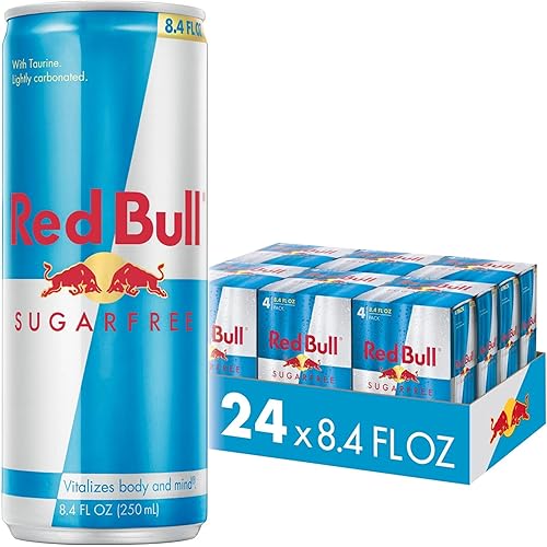 Red Bull Sugar Free Energy Drink, 8.4 Fl Oz, 24 Cans (6 Packs of 4)